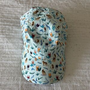 Sprints Light Patterned Running Hat with Animals, Plants, Wine & Beer Design